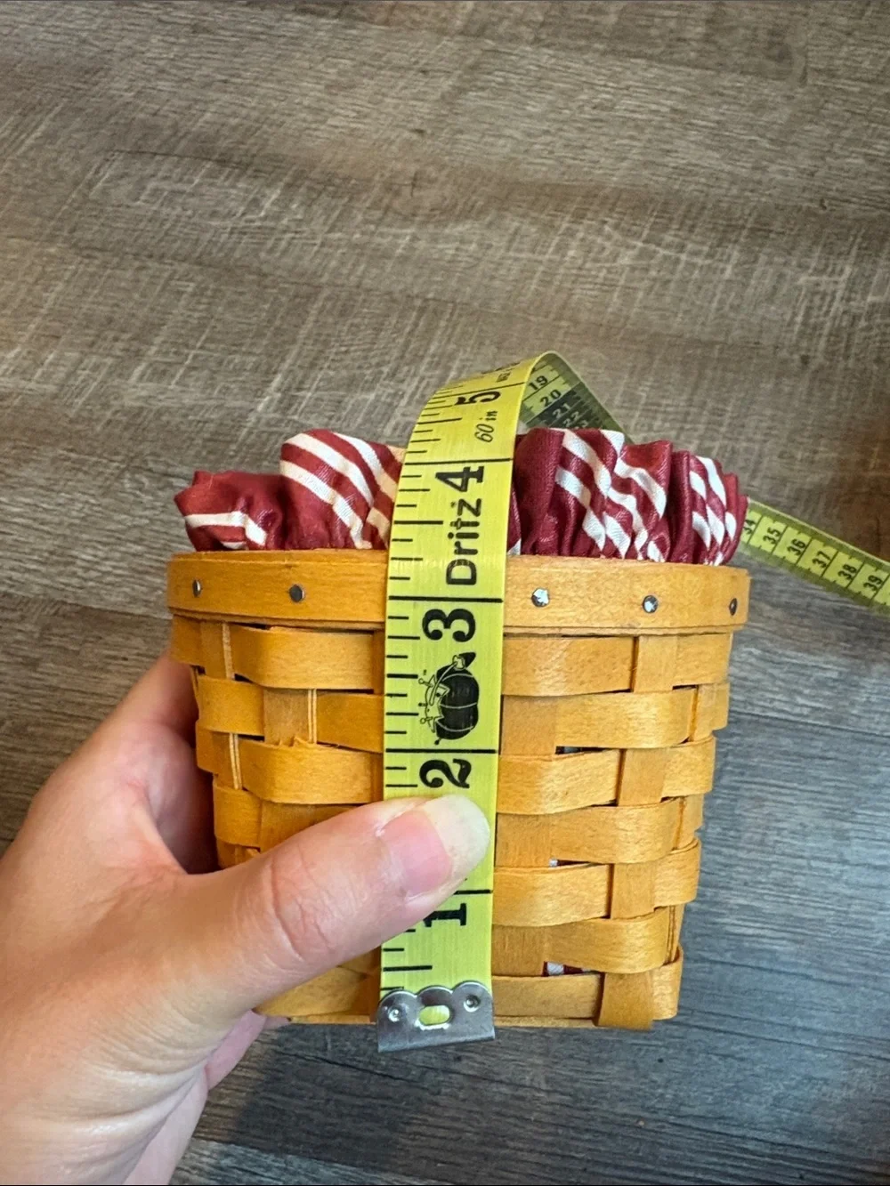 Longaberger Sweetheart Hanging Basket Handwoven Liner & Protector